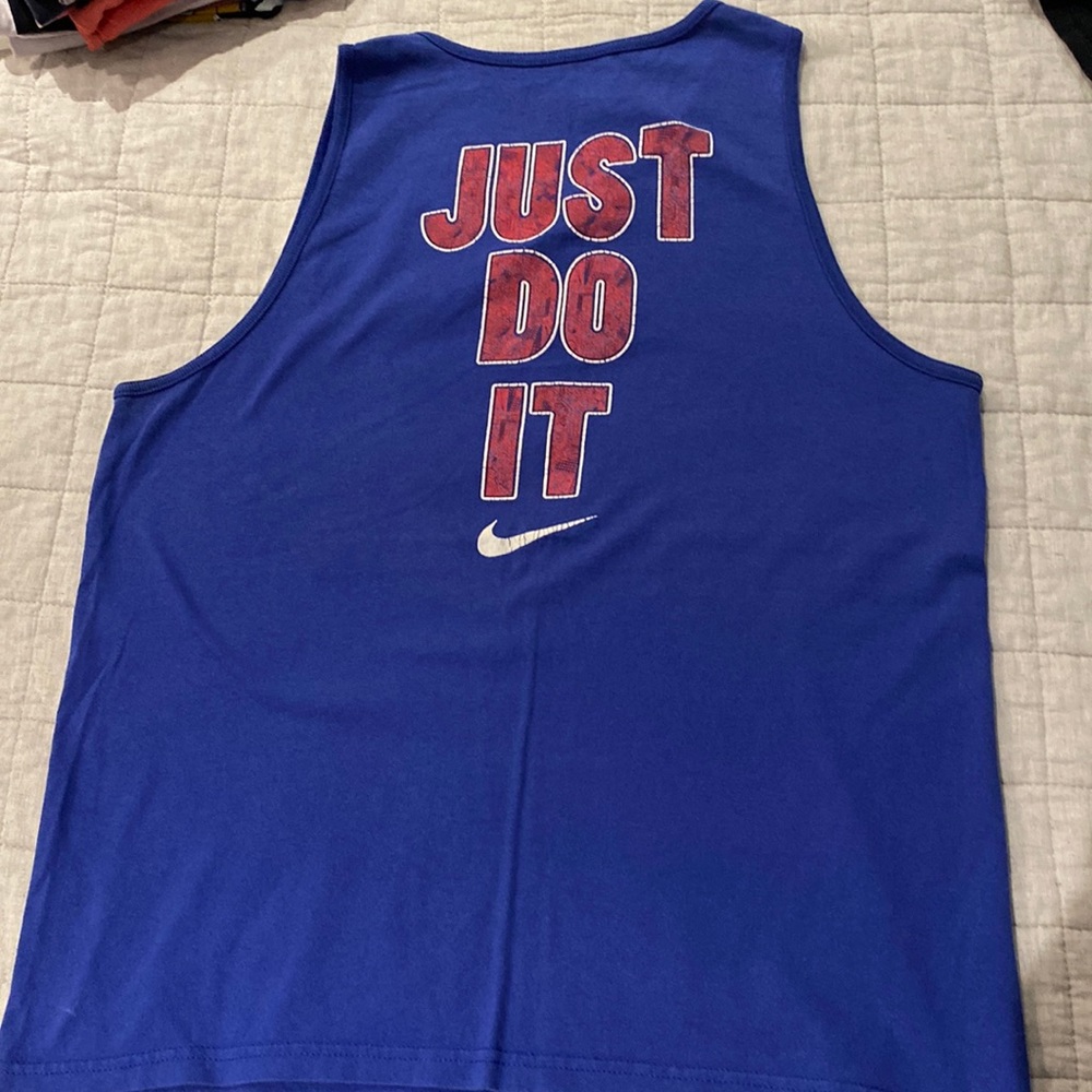 Blue Nike tank top size medium